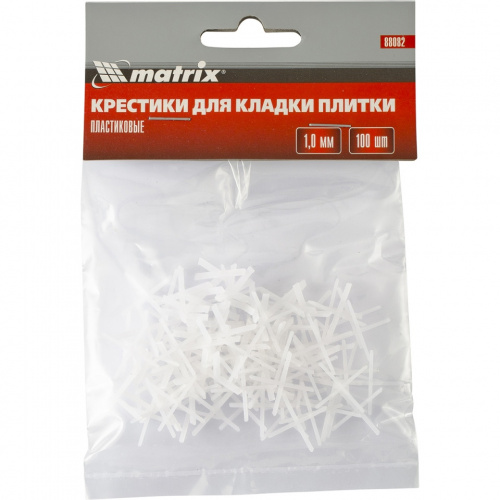 картинка Крестики, 1,0 мм, для кладки плитки, 100 шт Matrix на СКС