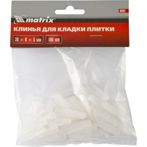 картинка Клинья, 30х6х5мм, для кладки плитки, 100шт Matrix на СКС