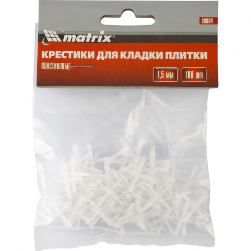 картинка Крестики, 1,5 мм, для кладки плитки, 100 шт Matrix на СКС